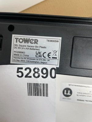 Tower T838005W 50L Sensor Bin - White — Used (photo 4)