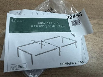 Zinus Elias Single Bed Frame - Bed 90 X 190 Cm - 36Cm Height - Metal Bed Frame w — New (other) (photo 4)