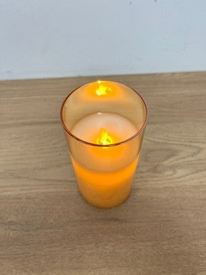 HIYAA LED Flameless Candles, Gold Glass Battery Operated Candles Flickering with — New (other) (photo 4)