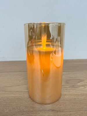 HIYAA LED Flameless Candles, Gold Glass Battery Operated Candles Flickering with — New (other) (photo 6)