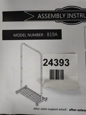 Clothes Rail, Portable Clothes Rack with Hook and Metal Storage Shelf — New (other) (photo 4)