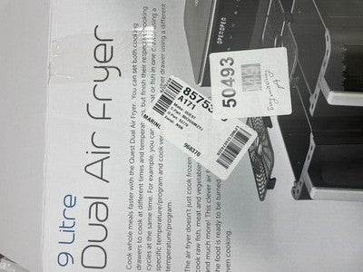 Quest 9 Litre Dual Basket Air Fryer / LED Touch Controls — Used (photo 4)