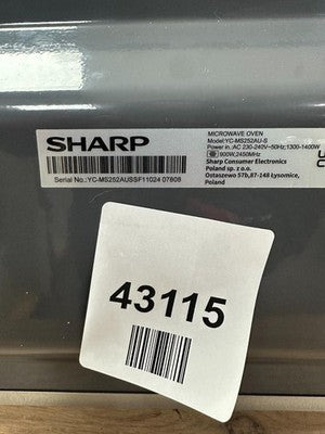 Sharp YC-MS252AU-S 25L, 900W Microwave Oven - Not working — New (other) (photo 6)