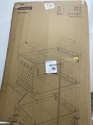 KINGRACK 3 Tier Rolling Tool Cart with Ergonomic Handle, Heavy Duty Foldable — New (other) (photo 4)