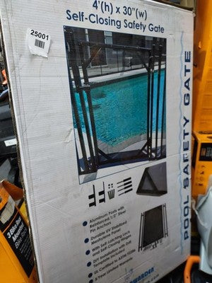 WATERWARDEN POOL SAFETY GATE SELF-CLOSING 4'(H) X 30"(W) — New (other) (photo 4)