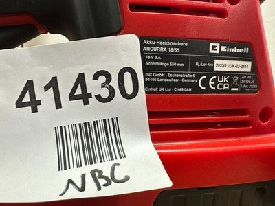 Einhell Cordless Hedge Trimmer 55cm 18V Power X-Change ARCURRA — New (other) (photo 5)