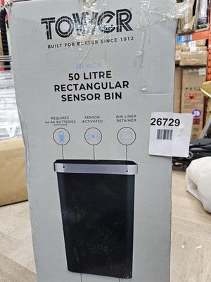 Tower 50L Sensor Bin - Black — New (other) (photo 4)