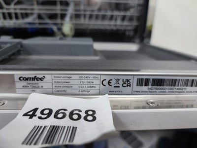 COMFEE' KWH-TD602E-W 55cm Freestanding Compact Dishwasher - Read Description — New (other) (photo 11)