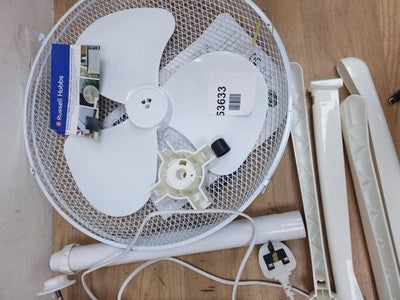Russell Hobbs 16" Inch, Lightweight, Pedestal Fan, 3 Speeds, White -RHPPF1621-AZ — Used (photo 2)