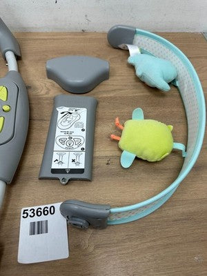Ingenuity Swing 'N Go Portable Baby Swing 5-Speed Gray, Hug Hoot, 0-9 Months — Used (photo 4)