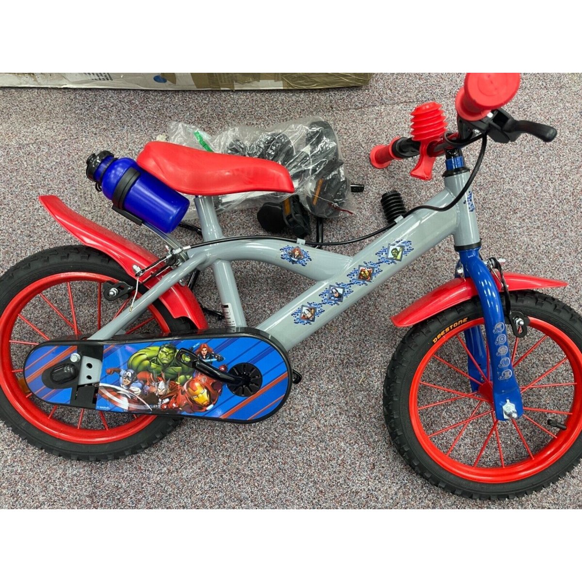 albri, Bicycle 14 inch Avengers unisex kids, blue