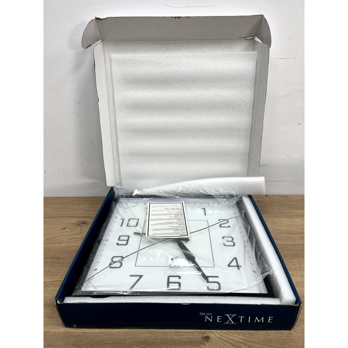 NexTime Wall Clock, Metal, Black, 35cm x 35cm 3294AR