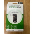 MinuteOne Clear Case and glass screen protector for iPhone 15 Pro