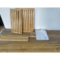 Relaxdays Bamboo Rack Folding Small Clothes Stand Wood Brown