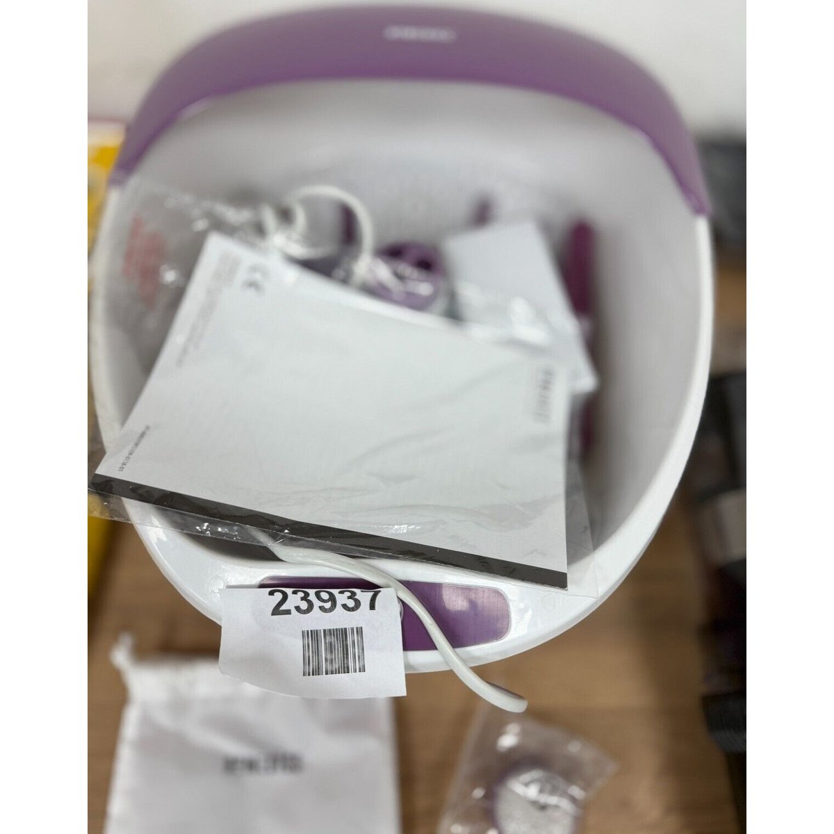 HoMedics Aubergine Luxury Nail Care Footspa and Massager