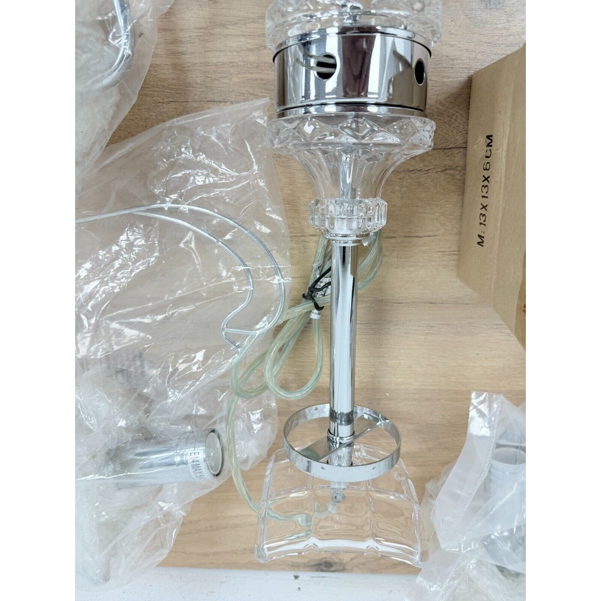 Premier Housewares E14 Small Edison Screw 40 W Alexis 5-Arm Chandelier - Chrome/
