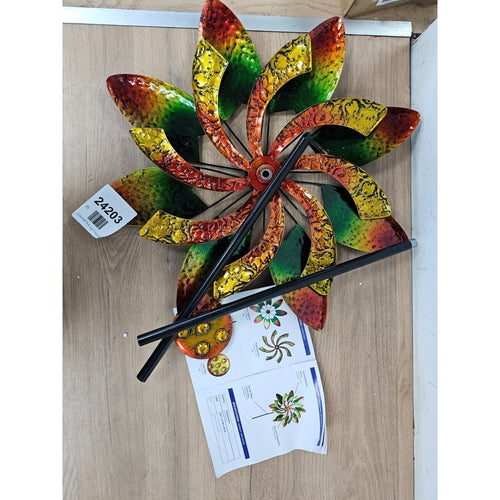 Alpine Corporation Tall Floral Windmill Stake — New (other)
