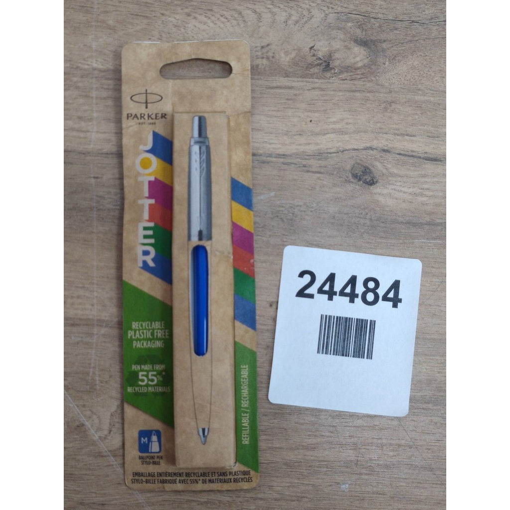 New Parker Jotter Ballpoint pen Black. Blue or Black ink, Made France, New Clip