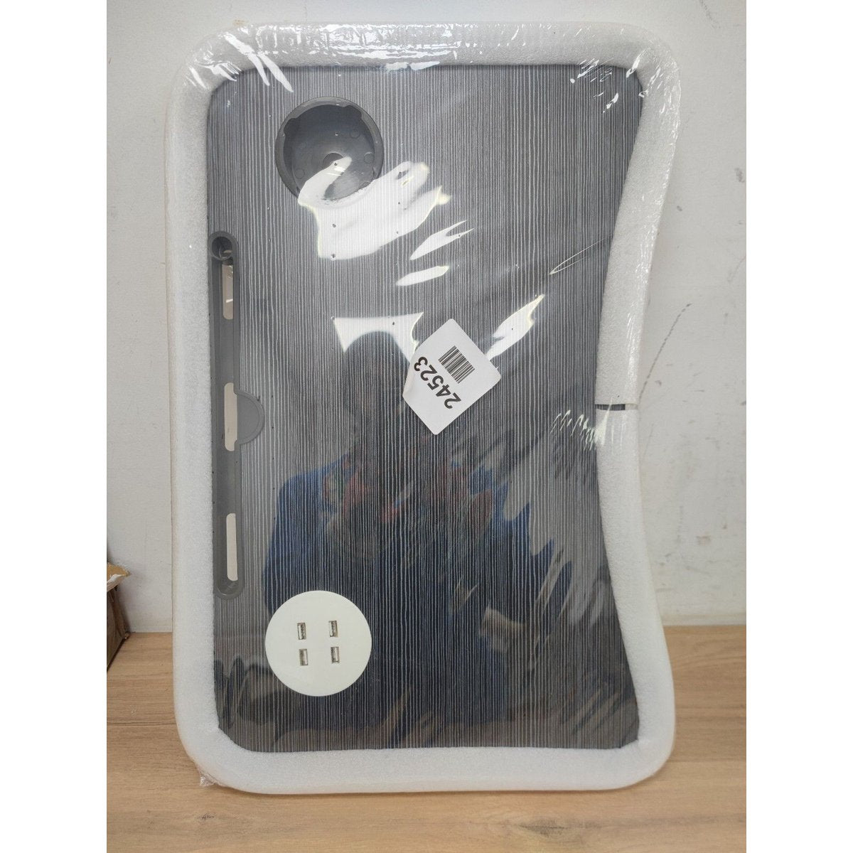Portable Folding Laptop Table Bed Lap Desk Bed Tray With USB Port Mini Fan Light