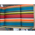 Pillow Perfect Stripe Outdoor Wicker Patio Seat Cushion, Reversible, Weather
