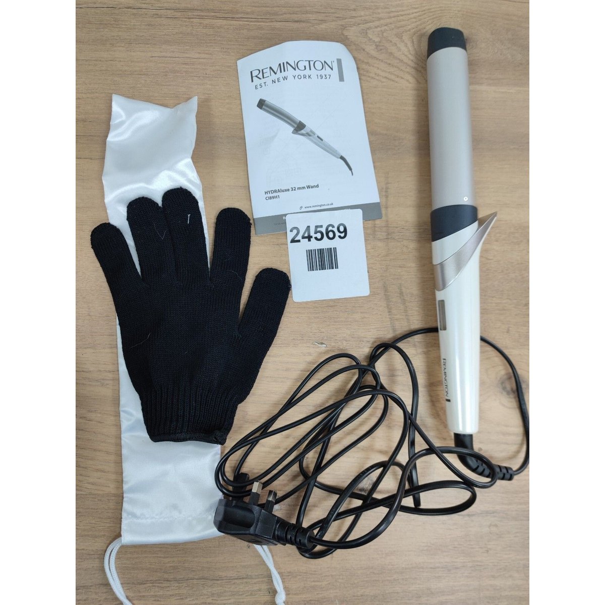 Remington CI89H1 Hydraluxe Curling Wand - White