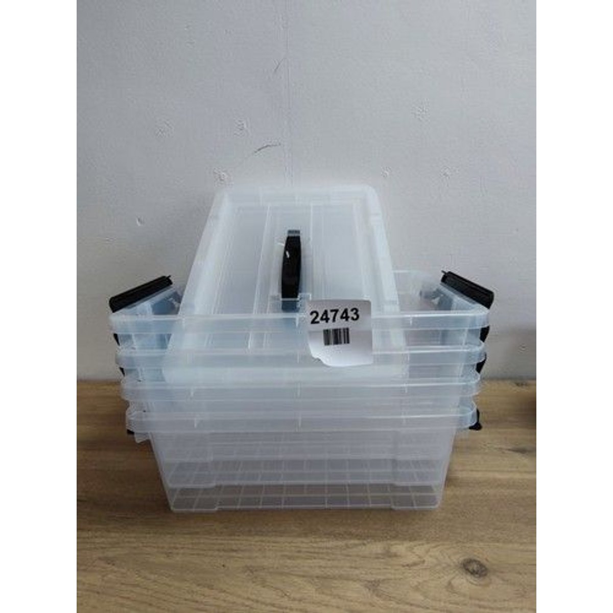 4-Pack Clear Latch Storage Box
