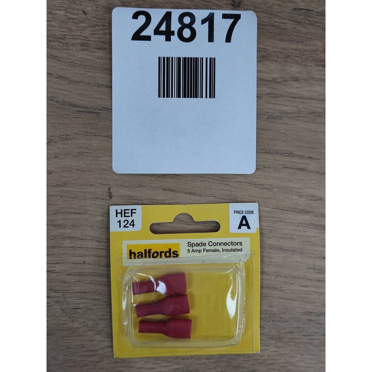 Halfords Spade Connectors 5 Amp Female insulated