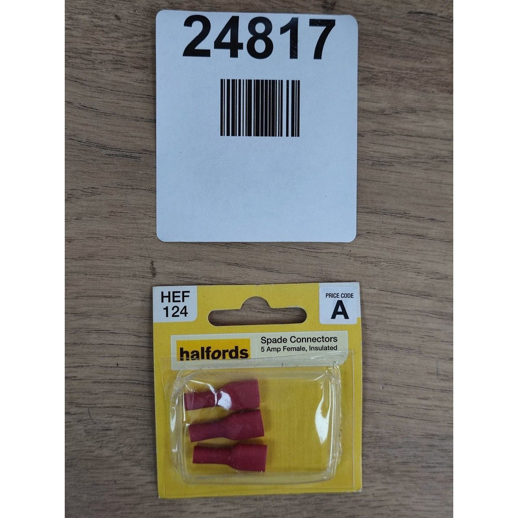 Halfords Spade Connectors 5 Amp Female insulated — New (other)