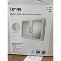 Lenna Double Framed Door Mirror Cabinet WHITE