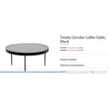 Trinity Circular Coffee Table, Black