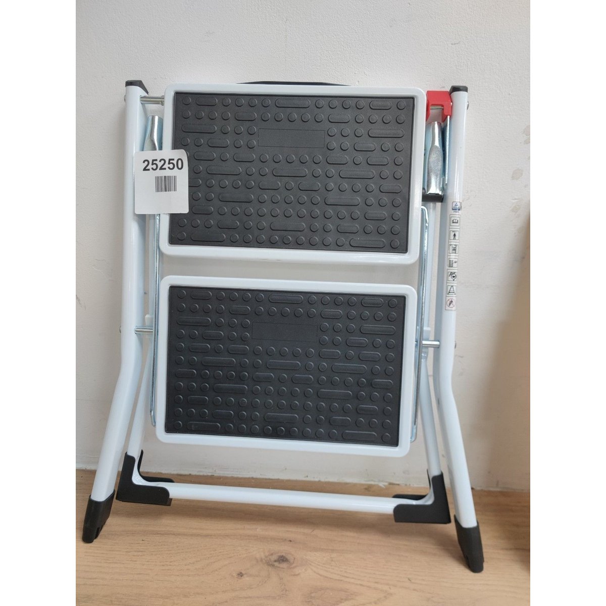 2 Step Stools, Steel Folding Steps with Wide Padel, Non-Slip Household
