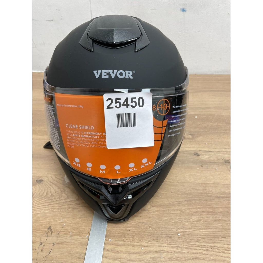 Vevor Full Face Motorcycle Helmet | Matte Black ECE 22.06