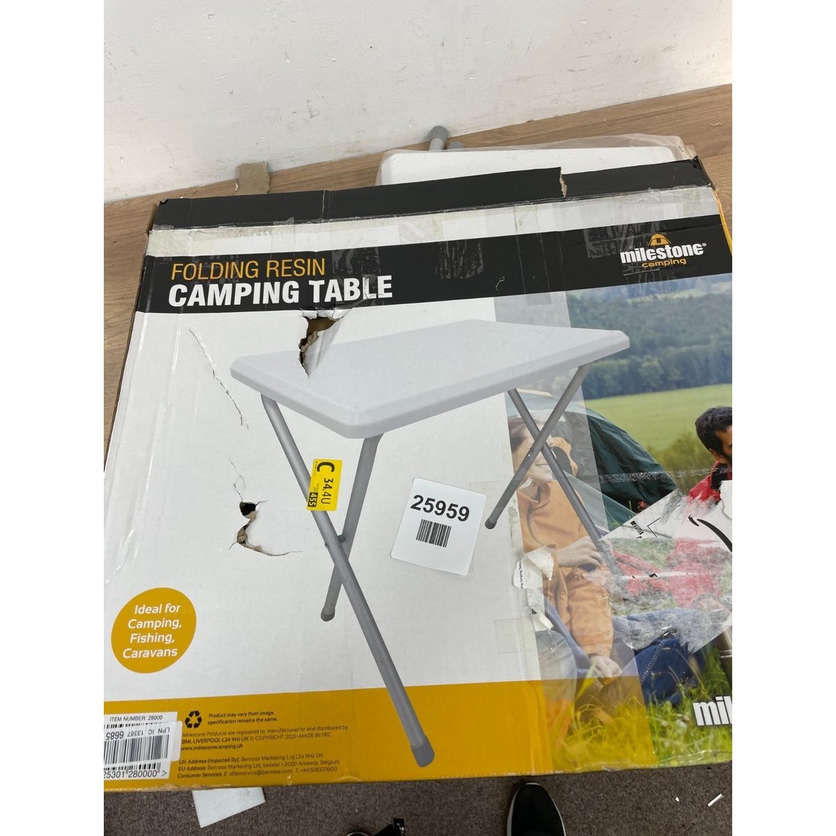 Milestone 28000 Camping Table - White