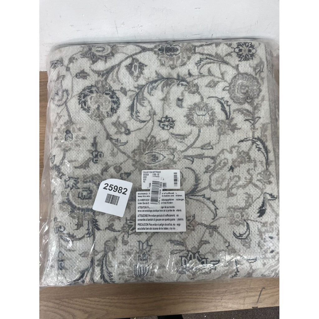 Machine Washable Rug, 240x330cm, 75% Recycled Cotton, Short Pile, Non-Slip Backi
