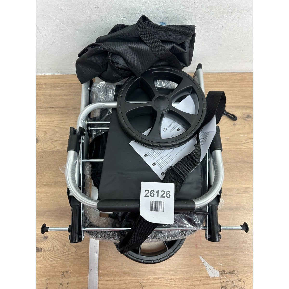 VOUNOT Folding Shopping Trolley, Aluminium Lightweight Shopping Cart