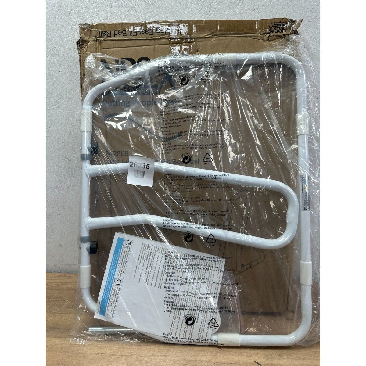 NRS Healthcare Folding EasyFit Bed Rail for Stability and Support