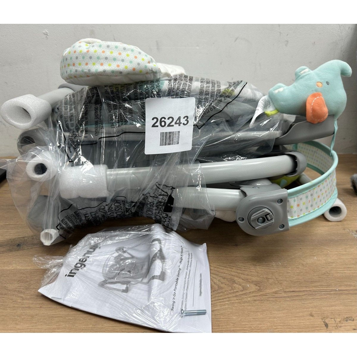 Ingenuity Swing 'n Go Hugs And Hoot Swing - Grey