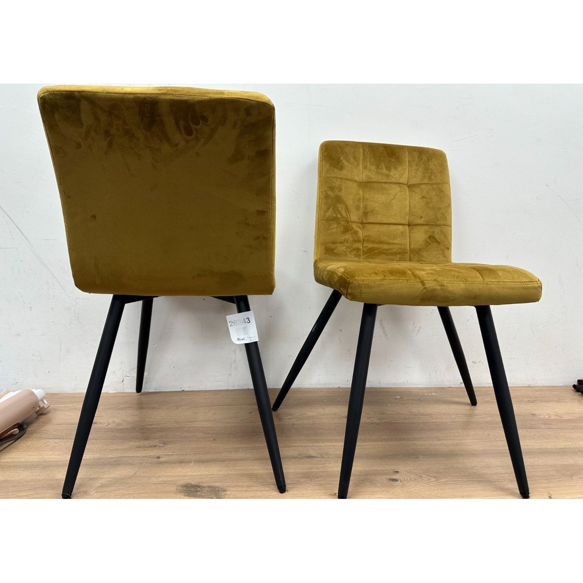 DUHOME Dining Chairs Set, Velvet Kitchen Chair Upholstered Chair Retro Design wi