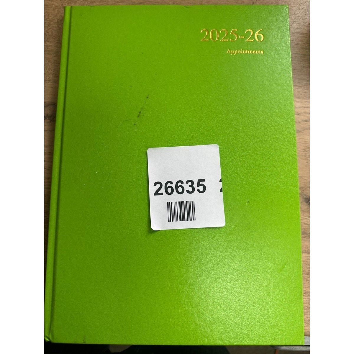 A5 One Day A Page Appointment Diary Academic Yellow 2025 - 2026