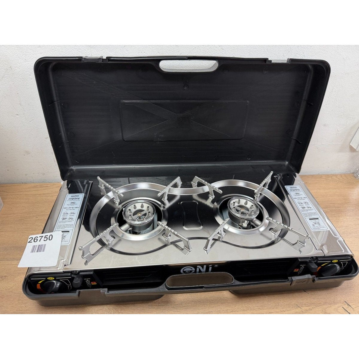 NJ SG-2 Portable Camping Gas Stove Double Burner BBQ Cooker Butane Outdoor Grill