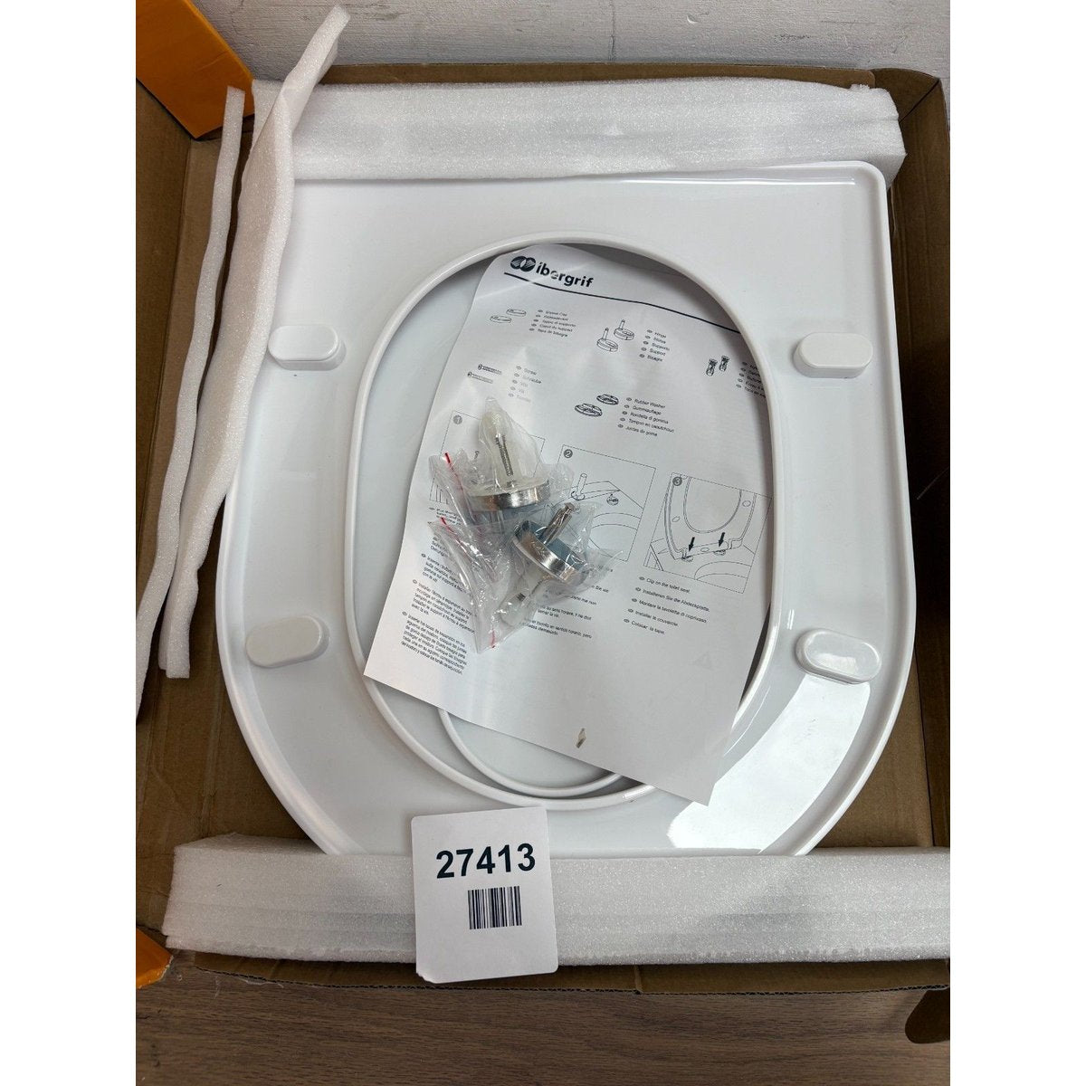 Ibergrif Soft Close Toilet Seat White, Quick Release Toilet Seat