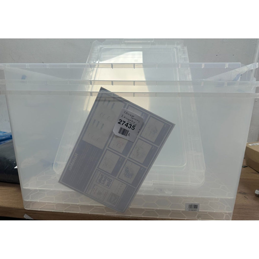 Really Useful Box Nestable Plastic Storage 83 Litre Clear
