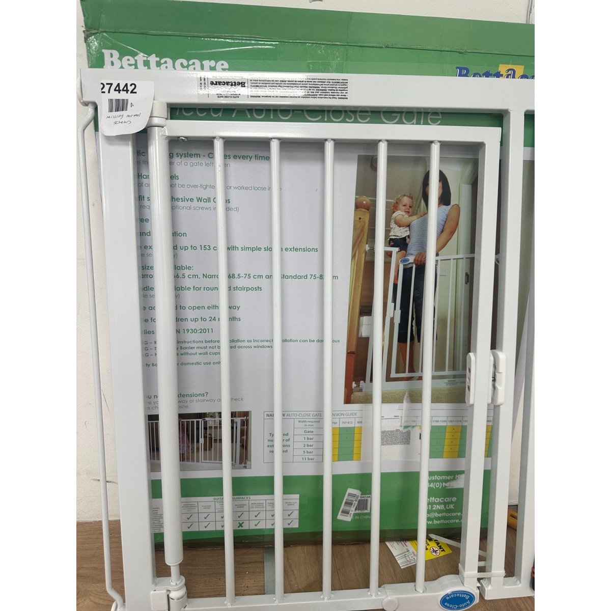 Bettacare Advanced Auto Close Pet Gate - White