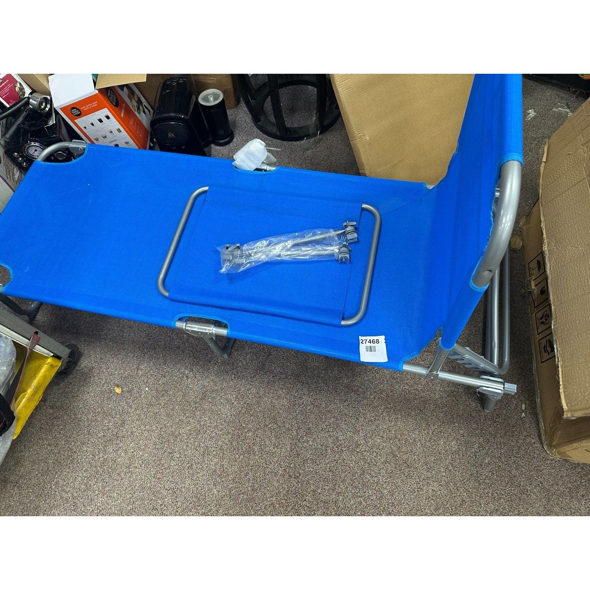 VOUNOT Textilene Folding Sun Loungers Set of 2 with Backrest & Sunshade