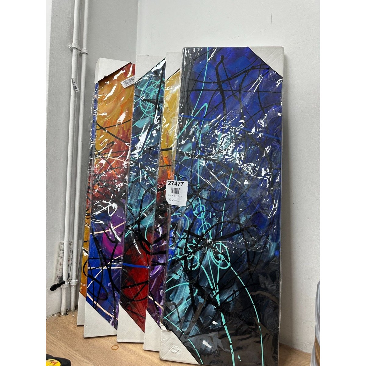 Wieco Art Large Modern 5 Panels Hand Painted Gallery