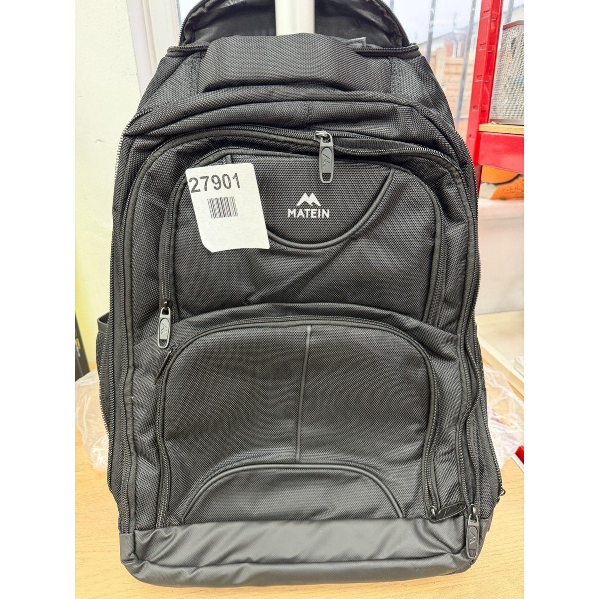 MATEIN Travel Backpack with Wheels, Rolling Backpack Laptop Trolley Bag
