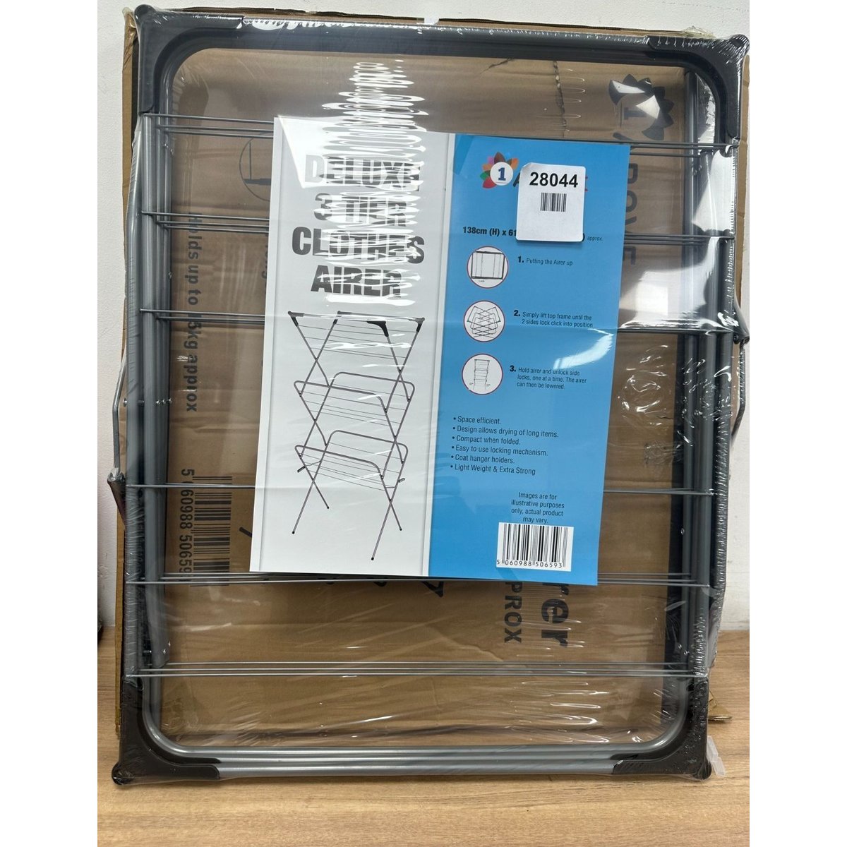 1ABOVE Premium Quality, Alloy Steel 3 Tier Clothes Airer