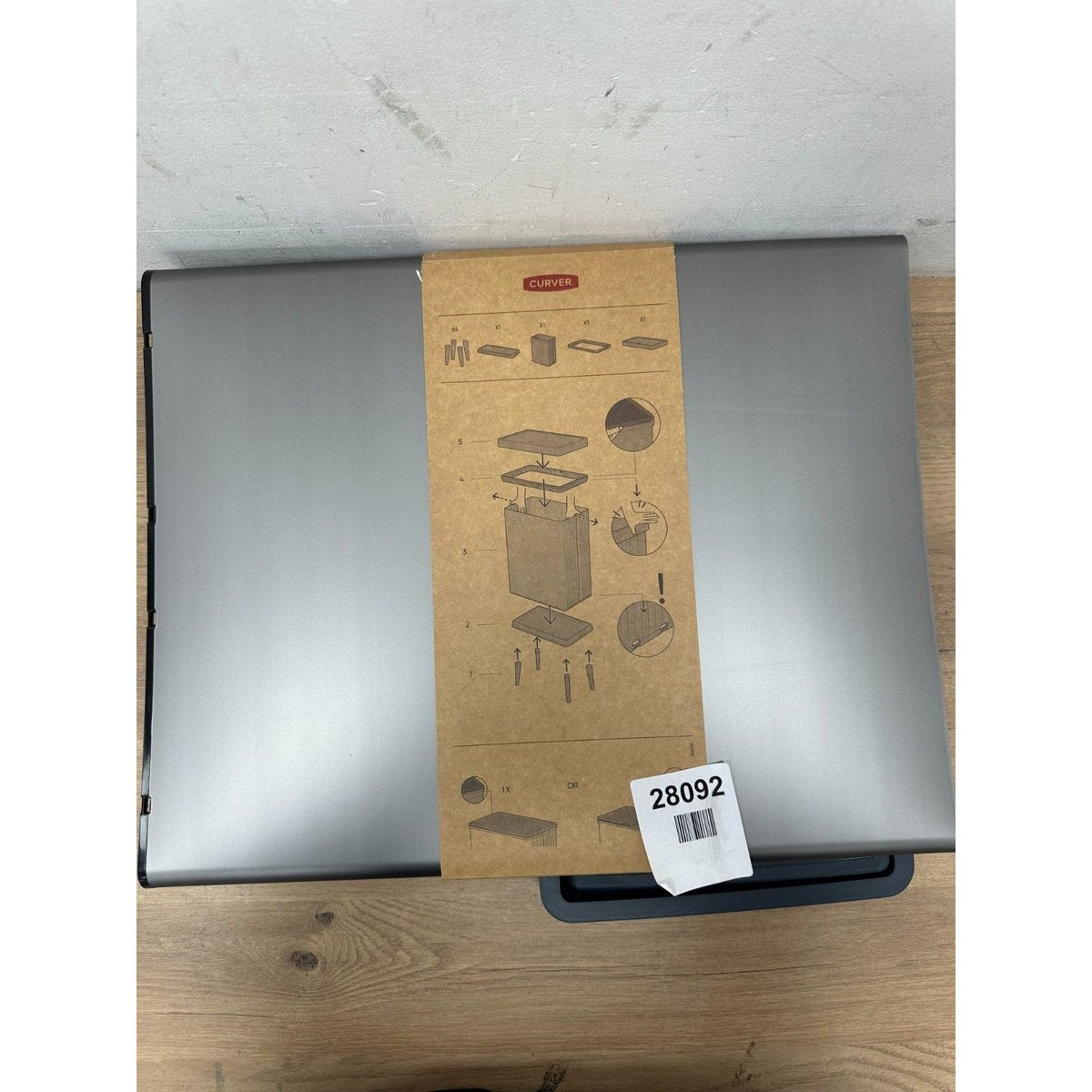 CURVER Verto 54L High Waste Bin, Push Lid, Easy Assembly