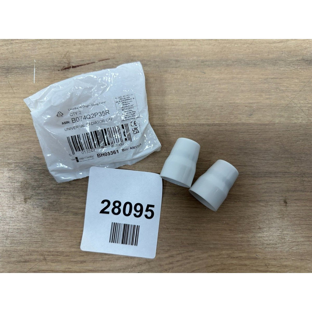 Universal White Radiator Valve Caps (Pack 2)