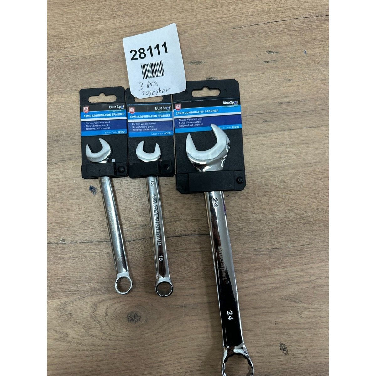 BlueSpot 13mm Chrome Vanadium Ratchet Spanner Fixed Head- 3 pieces